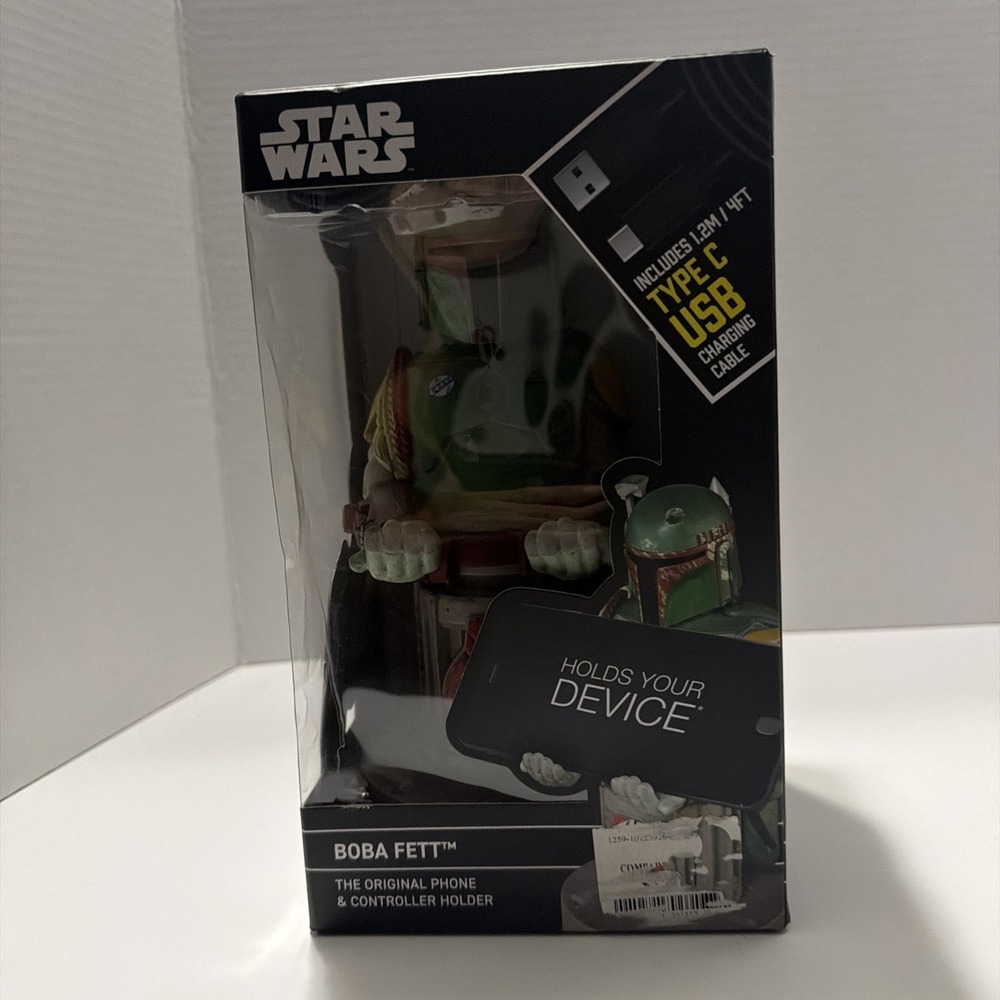 Star Wars Boba Fett Cable Guy Phone and Controller Holder with 4ft USB C Cable